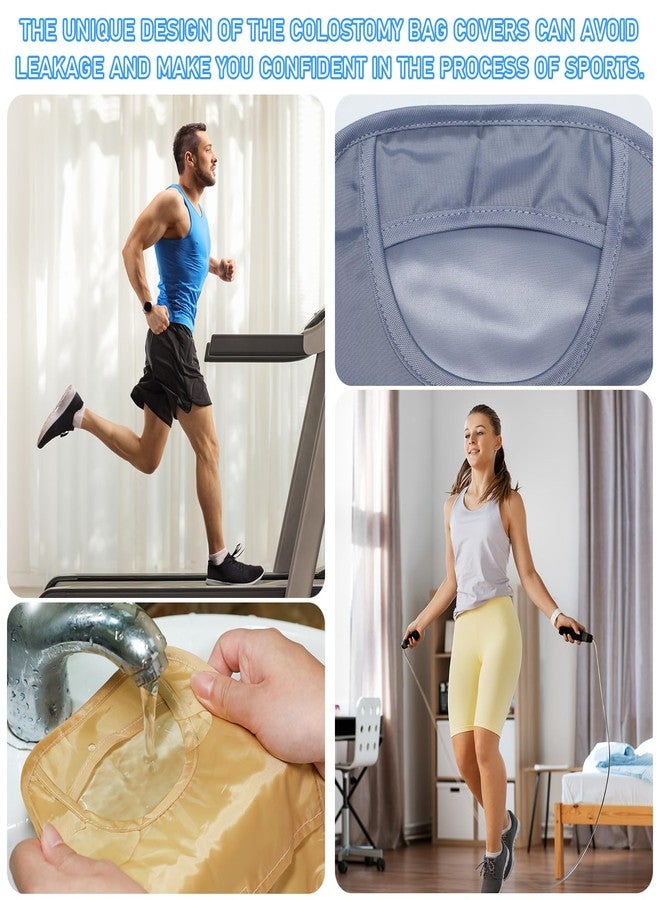 Nuenen 6 Pcs Ostomy Bag Covers Waterproof Ostomy Shower Cover Stretchy Lightweight Colostomy Bags with Opening for Ileostomy Care (Black, Gray, Nude) - Image 3